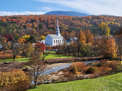 Stowe, Vermont. Вермонт - церковь